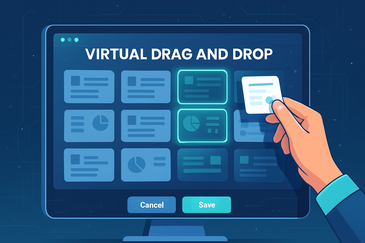 Virtual Drag and Drop UI